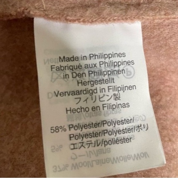 J. Crew Boiled Wool Top Coat Pea Coat in Light Pink Olga - Picture 6 of 7